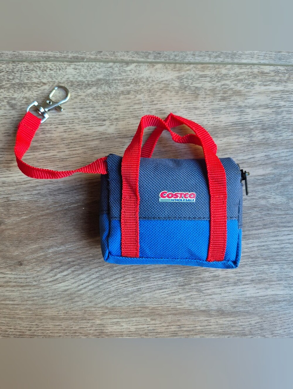 Costco Wholesale Micro Mini Tote Bag Reusable Shopping Bag Keychain